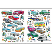 Metalická samolepková knížka Doprava