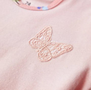 Body šaty tenké set Outlast® UPF 50+ Sv. broskvová, motýlci