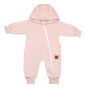 Rostoucí teplákový overal, čepice, botky, 3D, Nature - růžová Baby Nellys