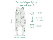 Celoroční spací pytel s nohavicemi Vintage Animals Sleepee Almond/Cream