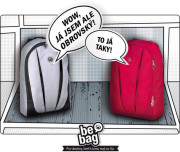 Batoh be.bag Bloom - šedý  vhodný i na notebook Herlitz
