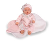 Realistická panenka s měkkým látkovým tělem 27 cm Petit 12443 Antonio Juan