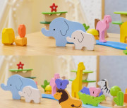 Dřevěné africké bloky 55 kusů