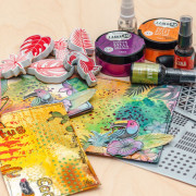 Razítka Creative Stamp, 29 ks - Tropické listy Aladine