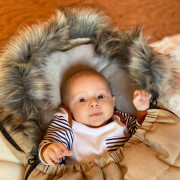 Dětský fusak New Baby s kožíškem
