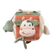 Senzorická textilní kostka Cow Bingo BabyOno