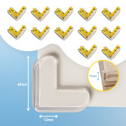 Ochrana rohů a hran transparentní L-profil sada 12ks Sipo