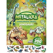 Metalická samolepková knížka Dinosauři