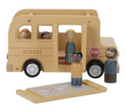 Školní autobus s figurkami dřevěný Little Dutch