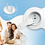 Ochranné kryty na elektrické zásuvky set 12 ks + 2x klíče Sipo