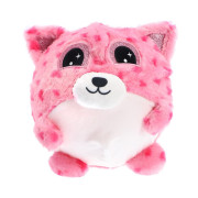 Plyšové skákací kulaté zvířátko s třpytivýma očima 30 cm