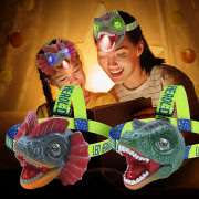 LED čelová svítilna se zvukem Oxe Tyranosaurus rex