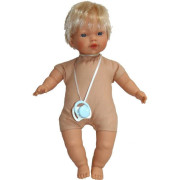 Realistická panenka Roberto se zvuky a měkkým látkovým tělem 33 cm Llorens