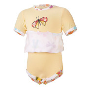 Body šaty tenké KR set Outlast® UV 50+ Sv. žlutá/motýlci