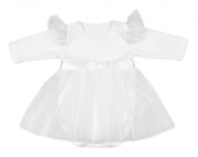 Luxusní 4D slavnostní sada oblečení pro miminko Girl bílá