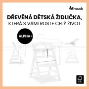 Dřevěná židle 2v1 Alpha+ Hauck