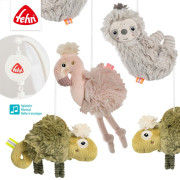 Hrací kolotoč Lazy, Crazy & Pink Baby Fehn