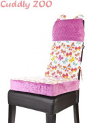 Set na židli opěrka a polštář Cuddly Zoo - Motýl světle fialový