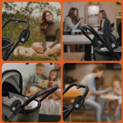 Houpadlo kočárku přenosné Bobby nabíjecí Matt Black Zopa