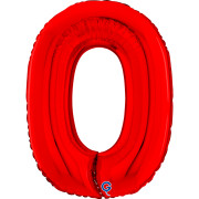 Foliový balonek - Nafukovací číslice Červená 66 cm