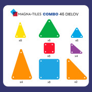 Magnetická stavebnice Combo 46 dílů