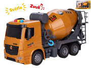 Auto stavební domíchávač na setrvačník se světlem a zvukem 27 cm