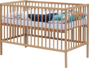 Dětská postýlka přírodní s kompletní výbavou 120 x 60 cm Panu Scarlett