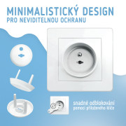 Ochranné kryty na elektrické zásuvky set 12 ks + 2x klíče Sipo