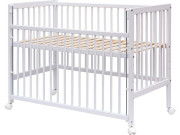 Dětská postýlka Fira - bílá (buk), stahovací bočnice 120 x 60 cm Scarlett