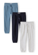 Chlapecké tepláky slim-fit 3pack Mix barev sv. modrá Minoti