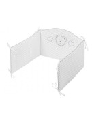 Ochranný mantinel do postýlky Belisima Bílý medvídek 180 cm