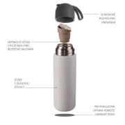 Termoska na tekutiny se silikonovým držákem 400 ml Zopa