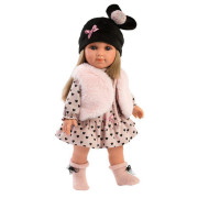 Realistická panenka Elena s měkkým látkovým tělem 35 cm Llorens 