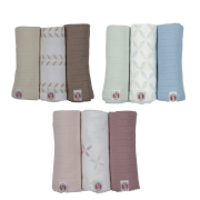 Swaddler Solid Matcha 3balení 70 x 70 cm Lodger