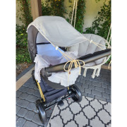 Mušelínová sluneční stříška na kočárek Nature Baby Nellys