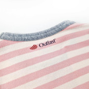 Pyžamo DR smyk Outlast® Pruh růžový/šedý melír