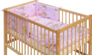 Dětská postýlka s kompletní výbavou 120 x 60 cm, mráček růžová Scarlett