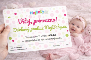 Tištěný dárkový poukaz Nejbaby "Vítej princezno"