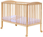 Postýlka Kacper přírodní borovice vyndávací příčky, 120 x 60 cm