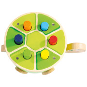 Zatloukačka želva dřevěná 25 cm