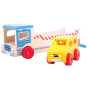 Dřevěné odtahové auto s osobním autem Bigjigs Toys