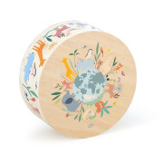 Dřevěný cajón bubínek Zvířata světa Sarah Betz Vilac