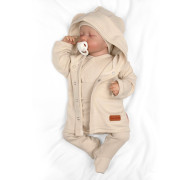 Bavlněná souprava pro miminko do porodnice 6D Made with love béžová Baby Nellys