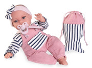 Realistická panenka miminko se zvuky a měkkým látkovým tělem Toneta 70332 Antonio Juan 