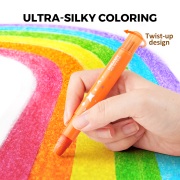 Jemné voskovky Smývatelné Glitter 24 ks