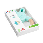 Dětské dřevěno-silikonové kousátko králíček Akuku