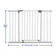 Zábrana bezpečnostní Liberty extra široká 99 - 105,5 cm bílá Dreambaby