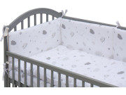 Dětská postýlka s kompletní výbavou, 120 x 60, šedá Krena Scarlett