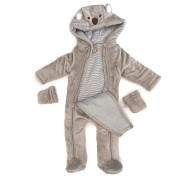 Zimní kojenecká kombinéza s rukavicema Pidilidi Beige