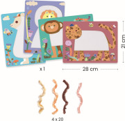Kreativní sada Wool & Velcro - Chlupatí kamarádi Djeco